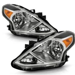 2015-2019 Nissan Versa OE-Style Reflector Headlights - Chrome Housing