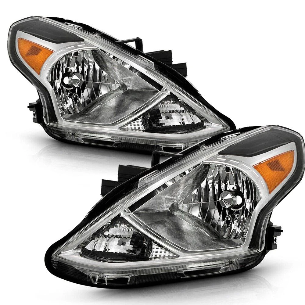 2015-2019 Nissan Versa OE-Style Reflector Headlights - Chrome Housing 1 2015-2019 Nissan Versa OE-Style Reflector Headlights - Chrome Housing
