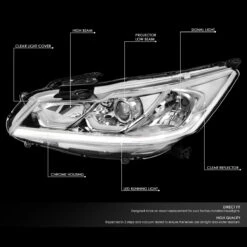 2016-2017 Honda Accord EX SE Led Drl Factory Style Replacement Headlights - Chrome / Clear -High-Efficiency Car Light Store 2016 2017 honda accord ex se led drl factory style replacement headlights chrome clear 137