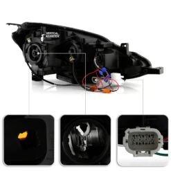 Spyder 2016-2019 Nissan Sentra [Halogen Models] Switchback LED Tube Headlights Headlamps - Black Housing -High-Efficiency Car Light Store 2016 2019 nissan sentra halogen models switchback led tube headlights headlamps black housing 56