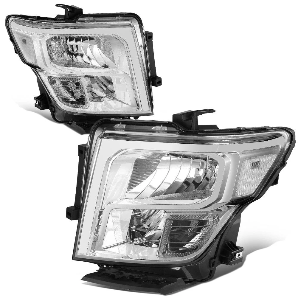 DNA 2016-2022 Nissan Titan XD Reflector Halogen Headlights - Chrome Housing / Clear Side 1 DNA 2016-2022 Nissan Titan XD Reflector Halogen Headlights - Chrome Housing / Clear Side