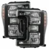 17-19 Ford Super Duty Crystal Headlights - Glossy Black