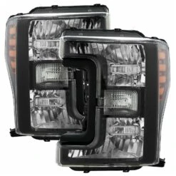 17-19 Ford Super Duty Crystal Headlights - Glossy Black