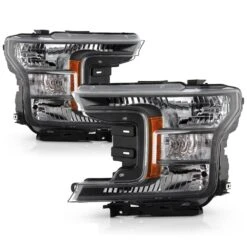 2018-2020 Ford F150 [Halogen Model] Black Edition Headlights - Pair