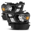 2019-2022 Dodge Ram 1500 (Halogen Type) Crystal Headlights - Glossy Black