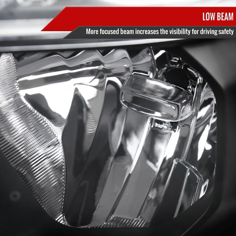 2019-2022 Dodge Ram 1500 Halogen Reflector Headlights W/ LED DRL Strip - Black Housing 5 2019-2022 Dodge Ram 1500 Halogen Reflector Headlights W/ LED DRL Strip - Black Housing - Image 5