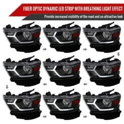 2019-2022 Dodge Ram 1500 Halogen Reflector Headlights W/ LED DRL Strip - Black Housing 12 2019-2022 Dodge Ram 1500 Halogen Reflector Headlights W/ LED DRL Strip - Black Housing -High-Efficiency Car Light Store 2019 2021 dodge ram 1500 halogen reflector headlights w led drl strip black housing 99