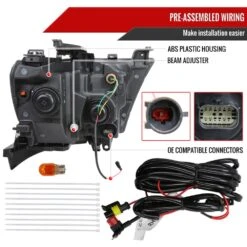 2019-2022 Dodge Ram 1500 Halogen Reflector Headlights W/ LED DRL Strip - Black Housing Smoked Lens 11 2019-2022 Dodge Ram 1500 Halogen Reflector Headlights W/ LED DRL Strip - Black Housing Smoked Lens -High-Efficiency Car Light Store 2019 2021 dodge ram 1500 halogen reflector headlights w led drl strip black housing smoked lens 97