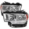 2019-2022 Dodge Ram 2500 | 3500 Crystal Replacement Headlights - Chrome Housing