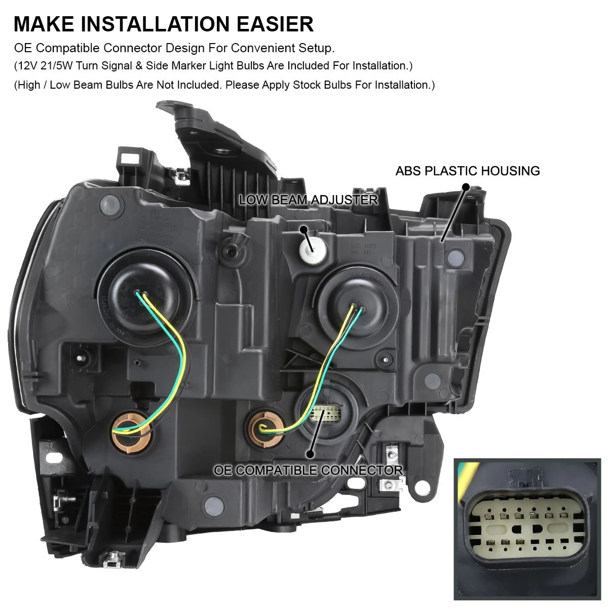 2019-2022 Dodge Ram 2500 | 3500 Crystal Replacement Headlights - Chrome Housing 2 2019-2022 Dodge Ram 2500 | 3500 Crystal Replacement Headlights - Chrome Housing - Image 2