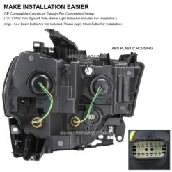 2019-2022 Dodge Ram 2500 | 3500 Crystal Replacement Headlights - Chrome Housing 12 2019-2022 Dodge Ram 2500 | 3500 Crystal Replacement Headlights - Chrome Housing -High-Efficiency Car Light Store 2019 2022 dodge ram 2500 3500 crystal replacement headlights chrome housing 93