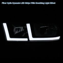 2019-2022 Dodge Ram 2500/3500 OE-Reflector Style Headlights W/ LED Bars - Smoked -High-Efficiency Car Light Store 2019 2022 dodge ram 2500 3500 oe reflector style headlights w led bars smoked 71