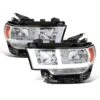 2019-2022 Dodge Ram 2500/3500 OE-Style Reflector Headlights W/ LED DRL Strips - Chrome