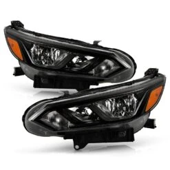 2020-2022 Nissan Sentra S|SV Halogen Headlights Black Housing Reflector Headlights