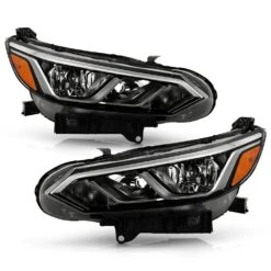 2020-2022 Nissan Sentra S|SV Halogen Chrome Trim Headlights - Driver + Passenger Set