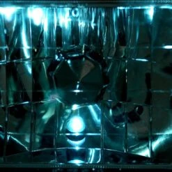 Pair 7X6 Inch Diamond Cut Clear Glass Lens Headlight Lamps - Chrome -High-Efficiency Car Light Store 4x6 h4666 diamond cut square black headlamps h4 bulbs 111