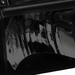 87-91 Ford F150 F250 Bronco OE-Style Headlights Combo - Black Smoked / Clear -High-Efficiency Car Light Store 87 91 ford f150 f250 bronco oe style headlights combo black smoked clear 96