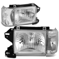 87-91 Ford F150 F250 Bronco OE-Style Headlights Combo - Chrome / Clear 11 87-91 Ford F150 F250 Bronco OE-Style Headlights Combo - Chrome / Clear -High-Efficiency Car Light Store 87 91 ford f150 f250 bronco oe style headlights combo chrome clear 90