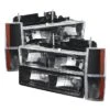 88-93 Chevy/GMC C/K Series / Blazer / Silverado / Suburban / Sierra / Yukon Crystal Headlights Set - Black