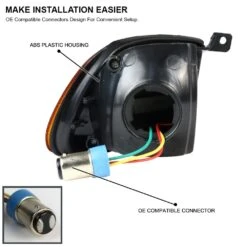 92-95 Honda Civic 2Dr/3Dr EG EH EJ Black Headlights+LED Corner Lights 4PC -High-Efficiency Car Light Store 92 95 honda civic 2dr 3dr eg eh ej black headlights led corner lights 4pc 75