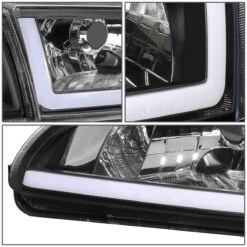 92-95 Honda Civic LED DRL Bar + Turn Signal Headlight Corner Lamps Black -High-Efficiency Car Light Store 92 95 honda civic led drl bar turn signal headlight corner lamps black 132