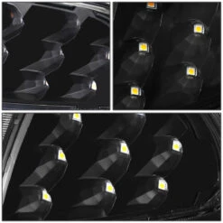 92-95 Honda Civic LED DRL Bar + Turn Signal Headlight Corner Lamps Black -High-Efficiency Car Light Store 92 95 honda civic led drl bar turn signal headlight corner lamps black 138