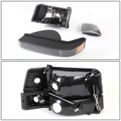 92-96 Ford Bronco / F150 F250 LED DRL Headlights + Bumper + Corner - Black Amber 12 92-96 Ford Bronco / F150 F250 LED DRL Headlights + Bumper + Corner - Black Amber -High-Efficiency Car Light Store 92 96 ford bronco f150 f250 led drl headlights bumper corner black amber 136