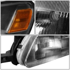93-97 Toyota Corolla OE-Style Replacement Headlights - Black / Amber -High-Efficiency Car Light Store 93 97 toyota corolla oe style replacement headlights black amber 100