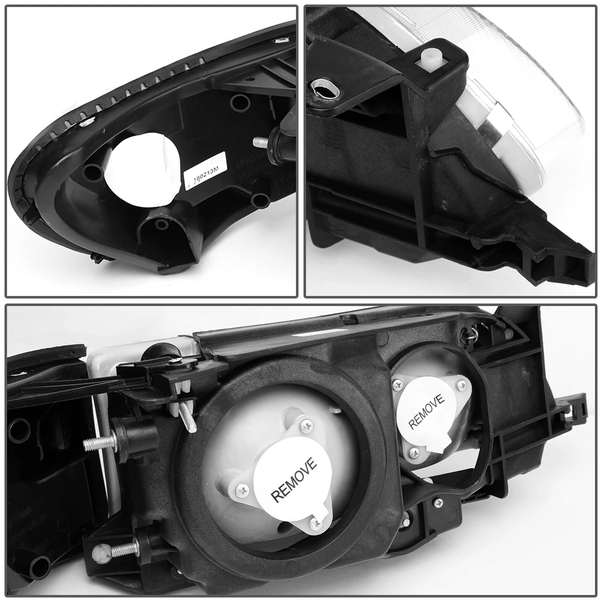 93-97 Toyota Corolla OE-Style Replacement Headlights - Chrome / Amber 7 93-97 Toyota Corolla OE-Style Replacement Headlights - Chrome / Amber - Image 7