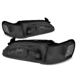 93-97 Toyota Corolla OE-Style Replacement Headlights - Smoked Clear
