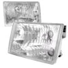 93-98 Jeep Grand Cherokee Chrome/Clear Diamond Headlights Left+Right Set