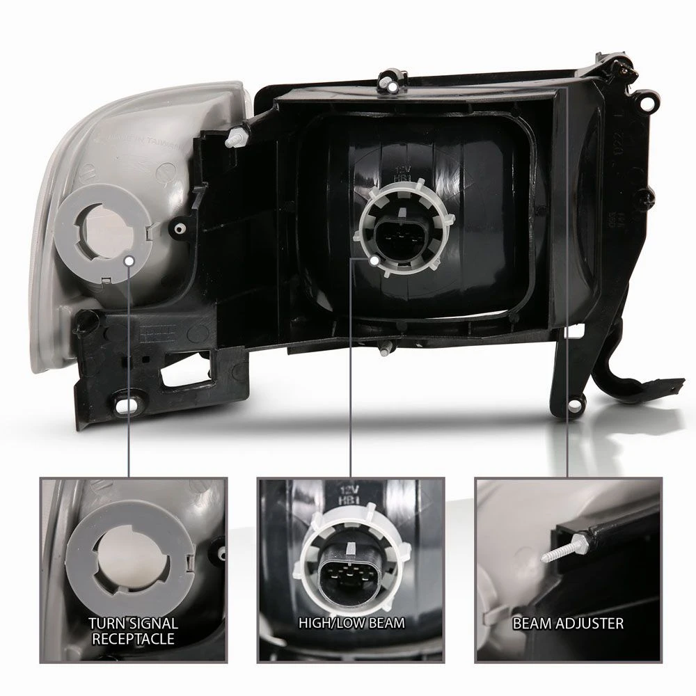 94-01 Dodge Ram Pickup Euro Crystal Headlights With Corner Lens - Chrome 2 94-01 Dodge Ram Pickup Euro Crystal Headlights With Corner Lens - Chrome - Image 2