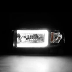 94-02 Dodge Ram LED C Light Bar Reflector Headlights - Chrome 13 94-02 Dodge Ram LED C Light Bar Reflector Headlights - Chrome -High-Efficiency Car Light Store 94 02 dodge ram led c light bar reflector headlights chrome 92