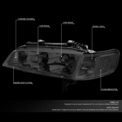 94-97 Honda Accord Factory Style Replacement Headlights - Smoked / Clear -High-Efficiency Car Light Store 94 97 honda accord factory style replacement headlights smoked clear 69