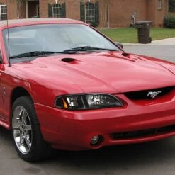 94-98 Ford Mustang 1-Piece Crystal Headlights - Chrome -High-Efficiency Car Light Store 94 98 ford mustang 1 piece crystal headlights chrome 167