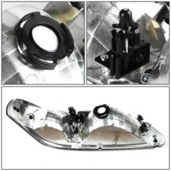 94-98 Ford Mustang 1-Piece Crystal Headlights - Smoked 11 94-98 Ford Mustang 1-Piece Crystal Headlights - Smoked -High-Efficiency Car Light Store 94 98 ford mustang 1 piece crystal headlights gloss black 137