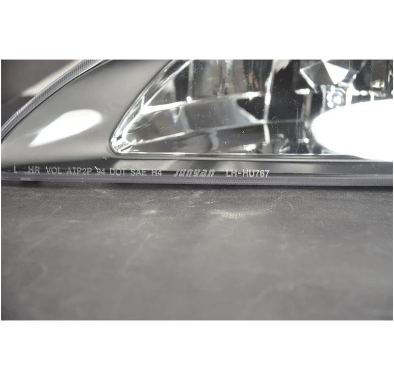 94-98 Ford Mustang 1-Piece Crystal Headlights - Smoked 5 94-98 Ford Mustang 1-Piece Crystal Headlights - Smoked - Image 5