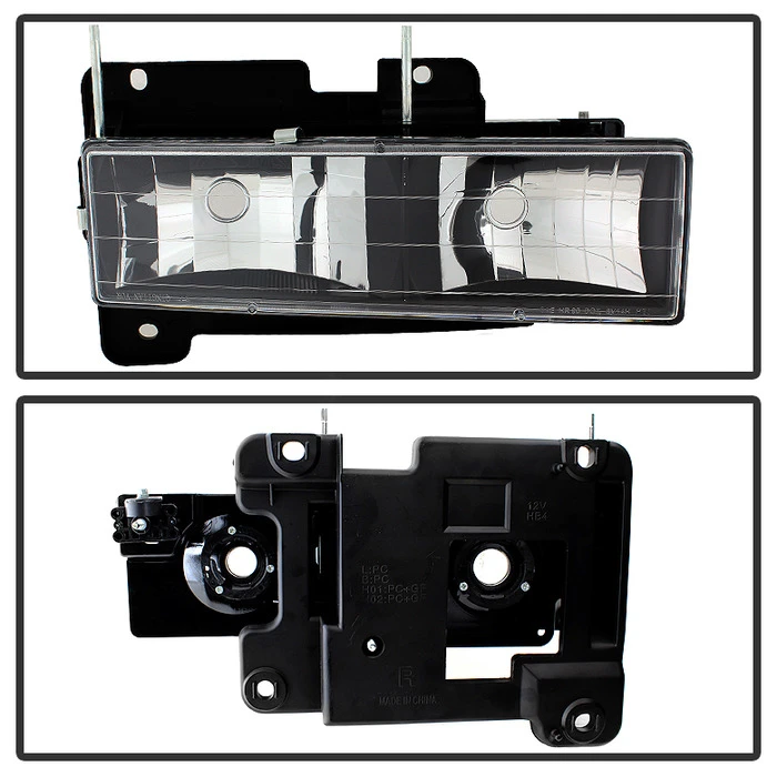 94-98 GMC C/K Series / Sierra / Suburban / Suburban / Yukon Headlights Set -Black 3 94-98 GMC C/K Series / Sierra / Suburban / Suburban / Yukon Headlights Set -Black - Image 3