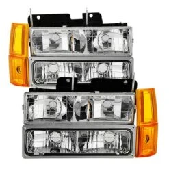 94-98 GMC C/K Series / Sierra / Suburban / Suburban / Yukon Headlights Set -Chrome