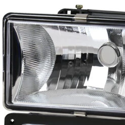 94-98 GMC C10 Yukon Sierra Suburban 8-Piece Headlights - Chrome -High-Efficiency Car Light Store 94 98 gmc c10 yukon sierra suburban 8 piece headlights chrome 156
