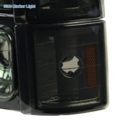 94-98 GMC C10 Yukon Sierra Suburban 8-Piece Headlights - Smoked -High-Efficiency Car Light Store 94 98 gmc c10 yukon sierra suburban 8 piece headlights smoked 174