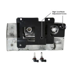 94-98 GMC C10 Yukon Sierra Suburban 8-Piece Headlights - Smoked -High-Efficiency Car Light Store 94 98 gmc c10 yukon sierra suburban 8 piece headlights smoked 177