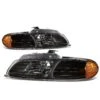 96-00 Dodge Caravan / Chrysler Town & Country Headlight Assembly (Driver & Passenger Side) - Black