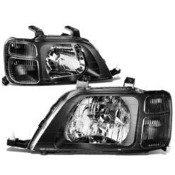 97-01 Honda CRV Headlight Assembly (Driver & Passenger Side) - Black Clear -High-Efficiency Car Light Store 97 01 honda crv headlight assembly driver passenger side black clear 95