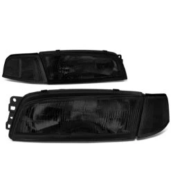 97-01 Mitsubishi Mirage 4Dr Sedan Factory Style Replacement Headlights - Smoked Lens / Clear 11 97-01 Mitsubishi Mirage 4Dr Sedan Factory Style Replacement Headlights - Smoked Lens / Clear -High-Efficiency Car Light Store 97 01 mitsubishi mirage 4dr sedan factory style replacement headlights smoked lens clear 77