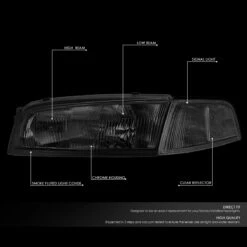 97-01 Mitsubishi Mirage 4Dr Sedan Factory Style Replacement Headlights - Smoked Lens / Clear 12 97-01 Mitsubishi Mirage 4Dr Sedan Factory Style Replacement Headlights - Smoked Lens / Clear -High-Efficiency Car Light Store 97 01 mitsubishi mirage 4dr sedan factory style replacement headlights smoked lens clear 80