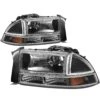 97-03 Dodge Dakota / 98-03 Durango 4pcs Replacement Headlights Set - Black