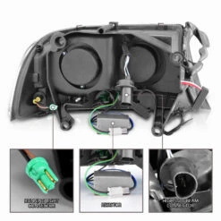 97-03 Dodge Dakota / Durango Angel Eye Halo Crystal Headlights - Black -High-Efficiency Car Light Store 97 03 dodge dakota durango angel eye halo crystal headlights black 217