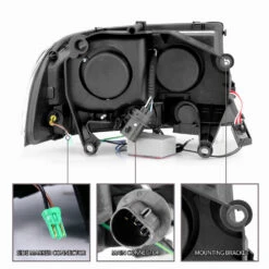 97-03 Dodge Dakota / Durango Angel Eye Halo Crystal Headlights - Chrome -High-Efficiency Car Light Store 97 03 dodge dakota durango angel eye halo crystal headlights chrome 183