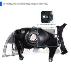 1997-2004 Dodge Dakota/Durango 1PC Reflector Headlight - Chrome Housing 11 1997-2004 Dodge Dakota/Durango 1PC Reflector Headlight - Chrome Housing -High-Efficiency Car Light Store 97 04 dodge dakota 1 piece replace crystal headlights chrome 298